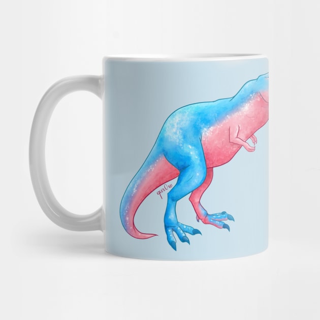 Transgender Pride Dinosaur by Qur0w